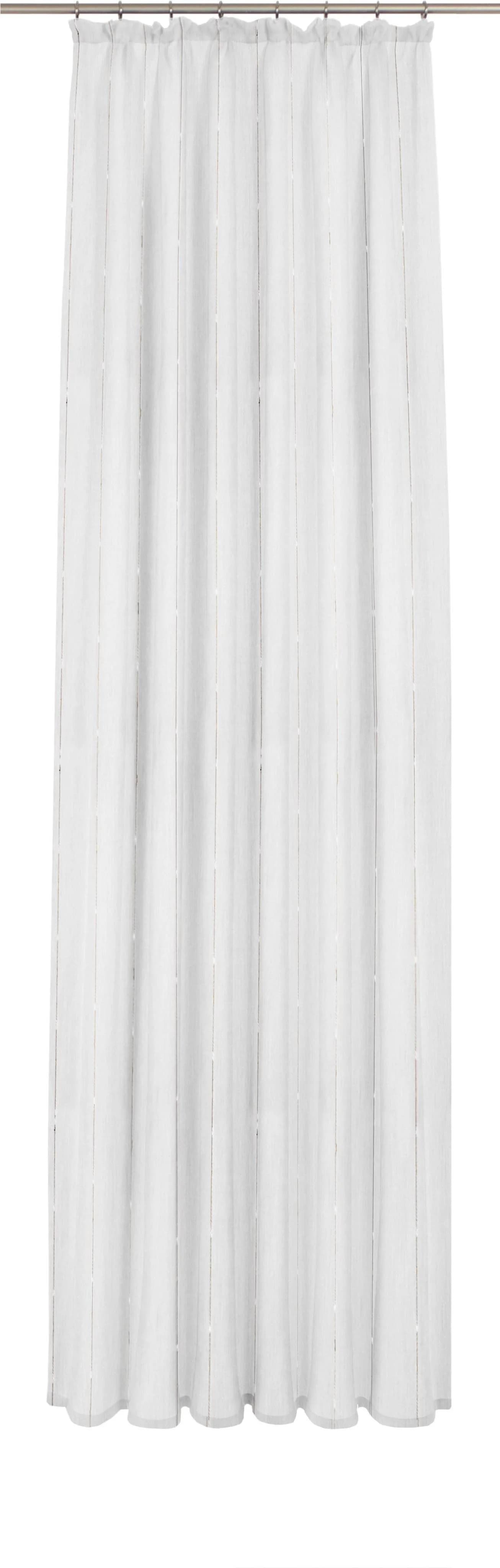 WIRTH Gardine Weiß Modernes Mousseline Design Faltenband 1:3