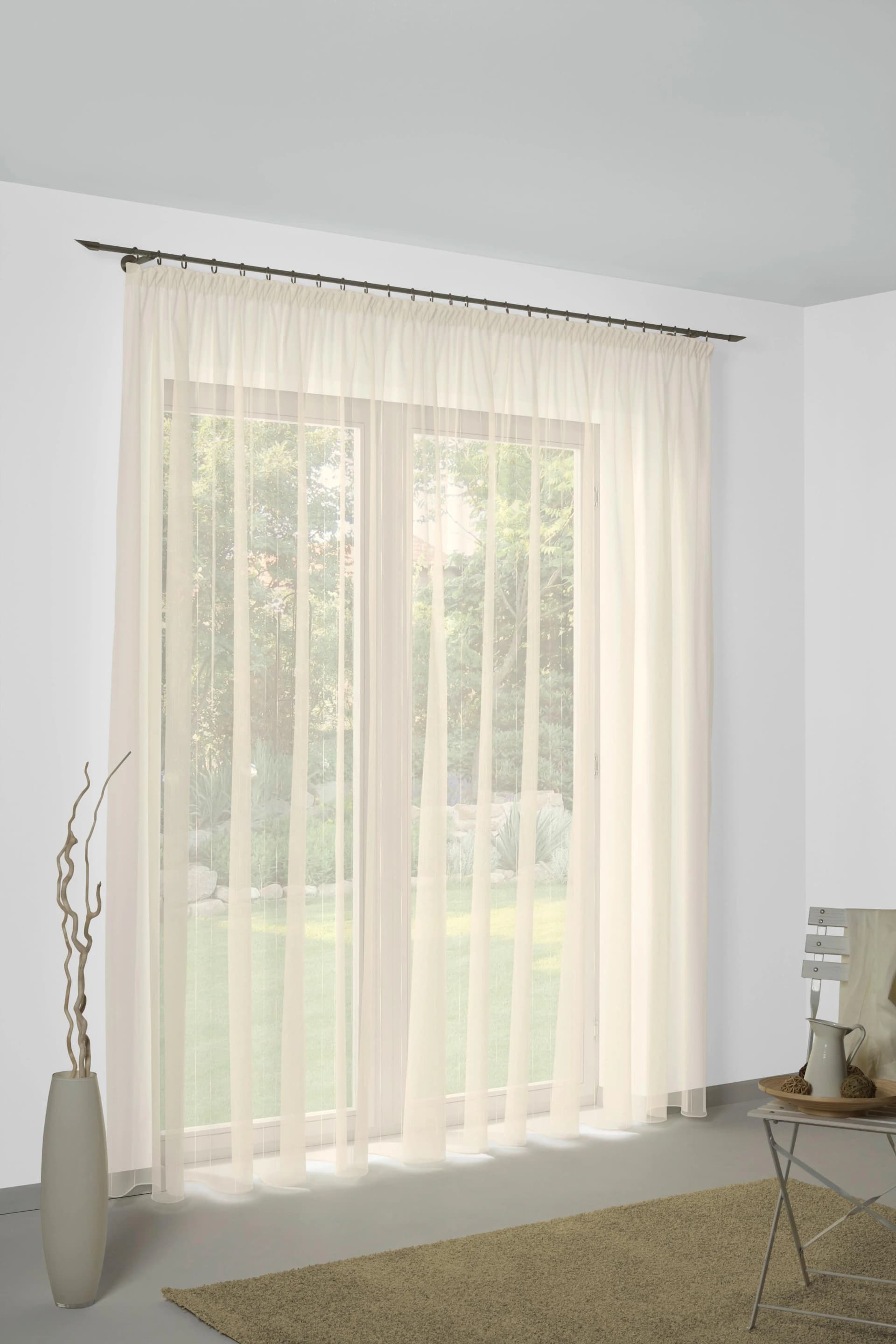 WIRTH Gardine Manuela Beige Voile Polyester