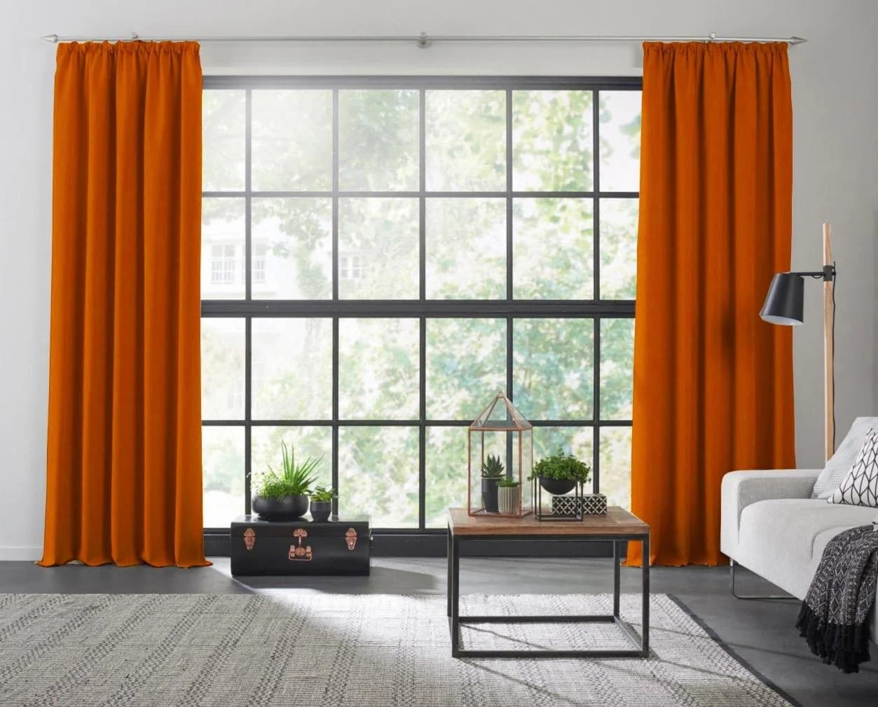 WIRTH Dim Out Vorhang Orange Terra Verdunkelnd Polyester