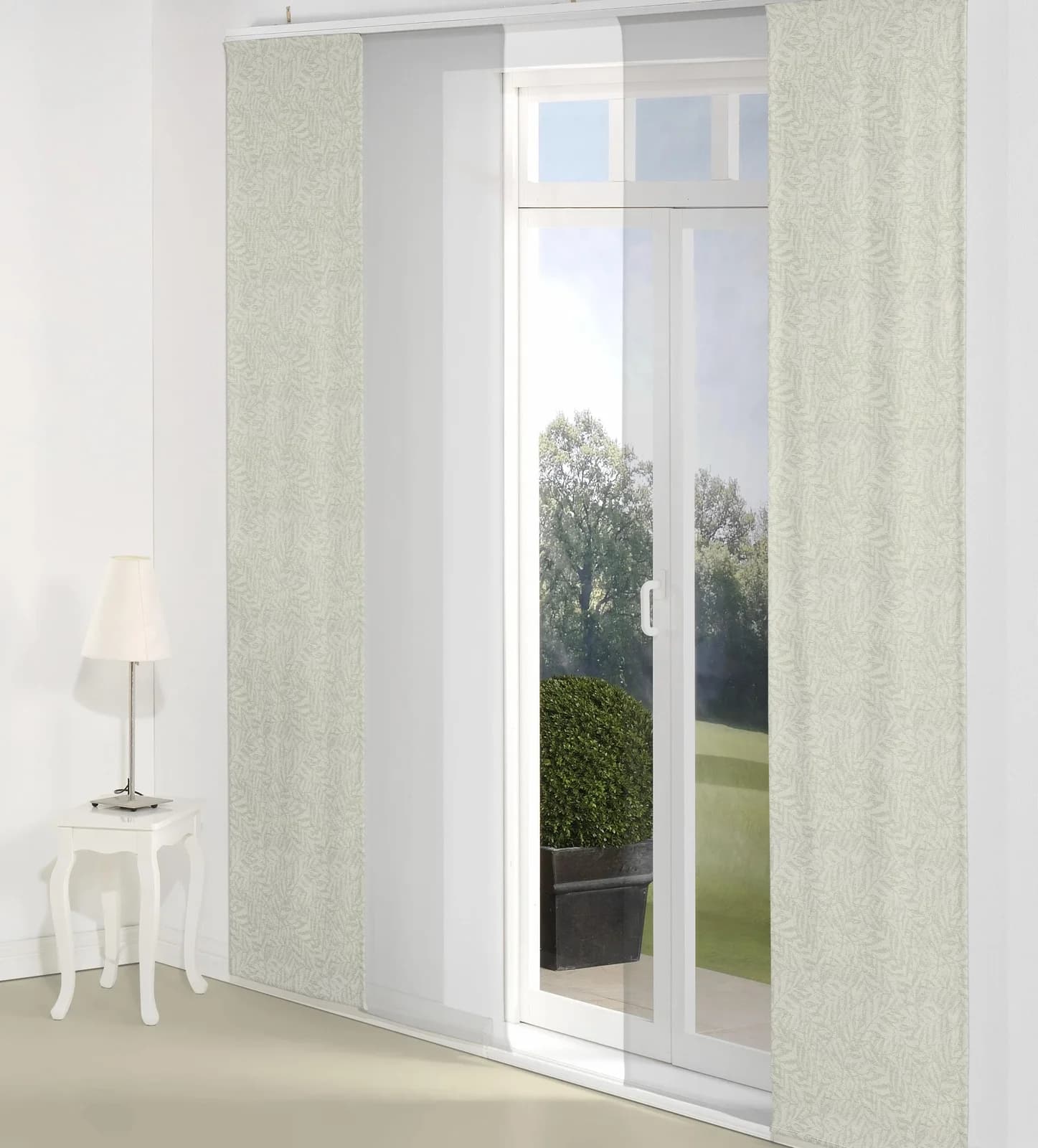 Schiebegardine WIRTH "Gospic" Grün Jacquard Baumwolle Polyester