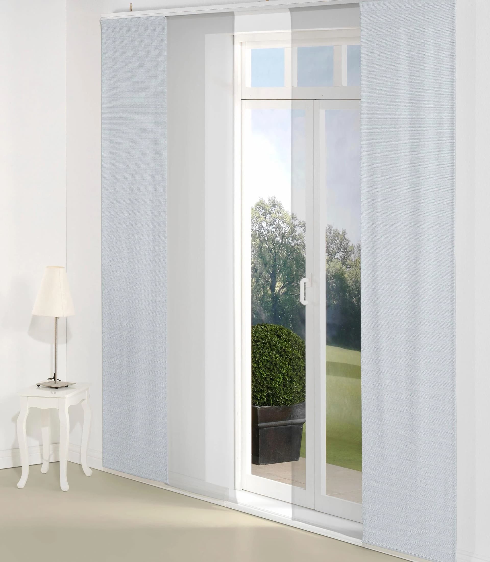 Schiebegardine WIRTH Berwick Blau Jacquard Baumwolle Polyester