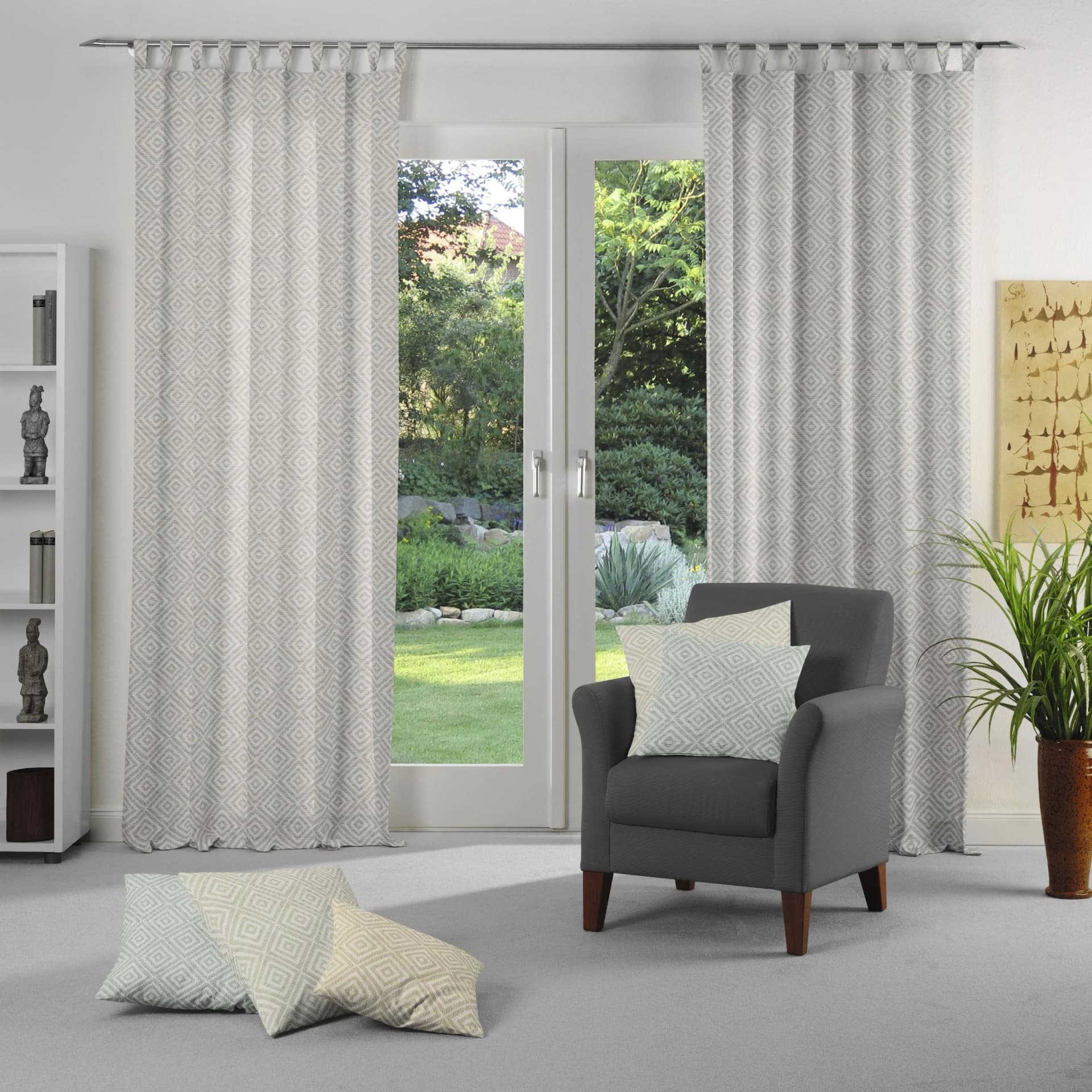 Vorhang WIRTH Telfort Braun Jacquard Schlaufen