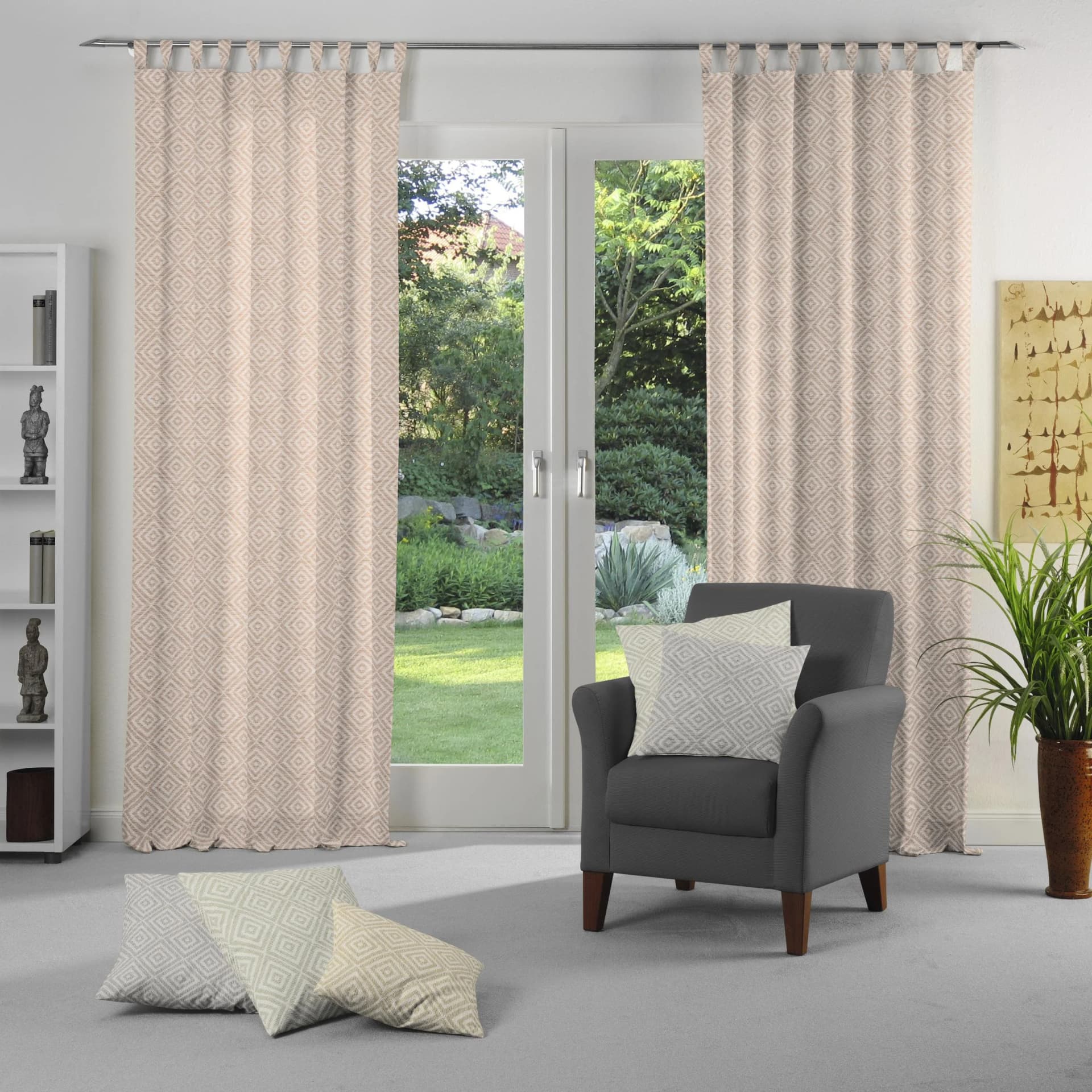 Vorhang WIRTH Telfort Jacquard Orange Terra 132x175 cm