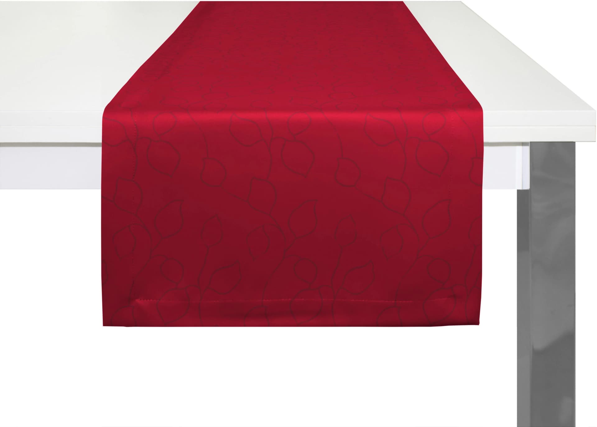 Tischläufer WIRTH 'Westport' Gr. 1, rot, 150x40cm, Polyester