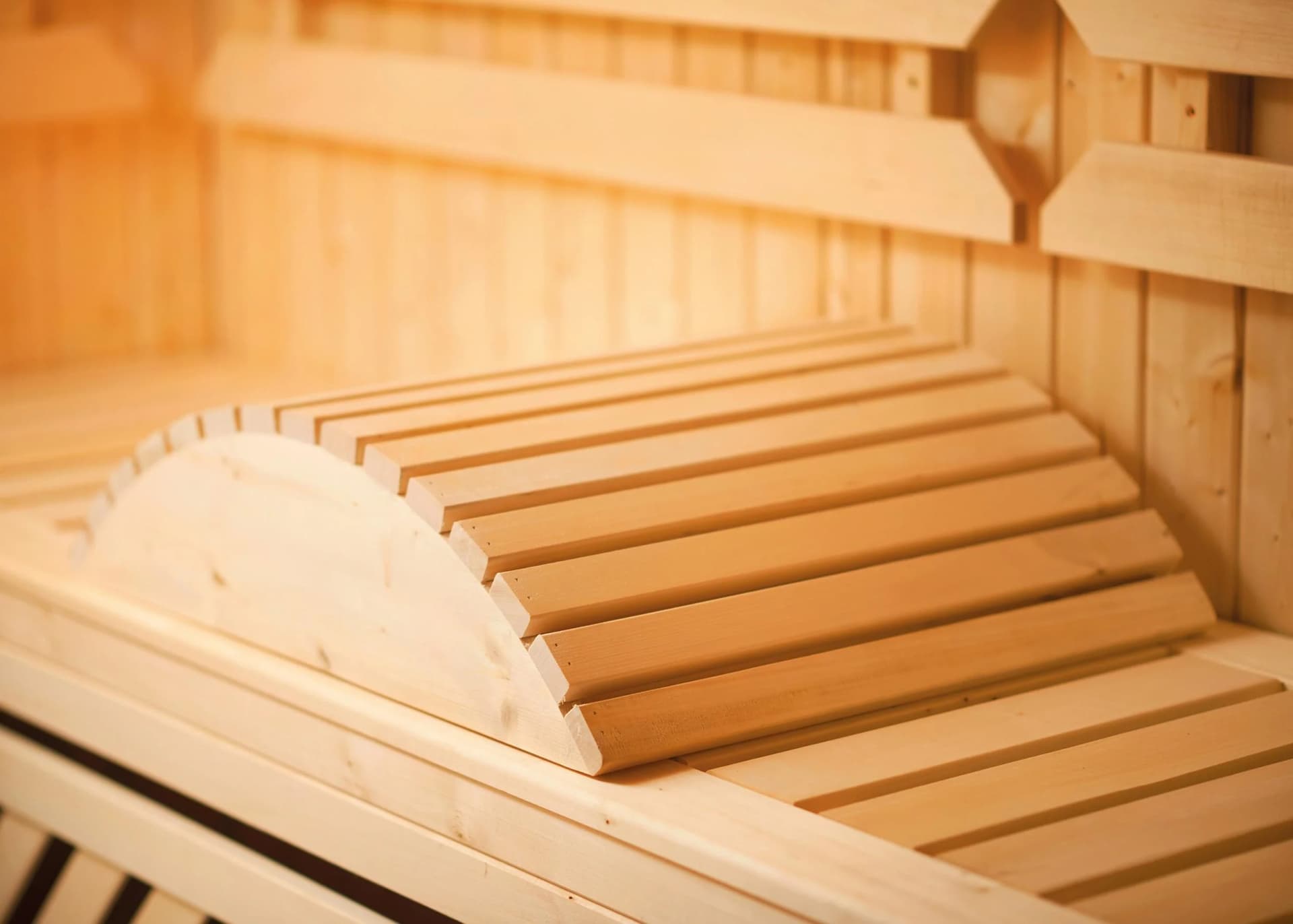 WEKA Sauna-Venenstütze Beige Massivholz Kopfstützen - Bild 2