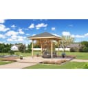 Pavillon WEKA "Paradies 1" Beige 294x294 cm Bild 1