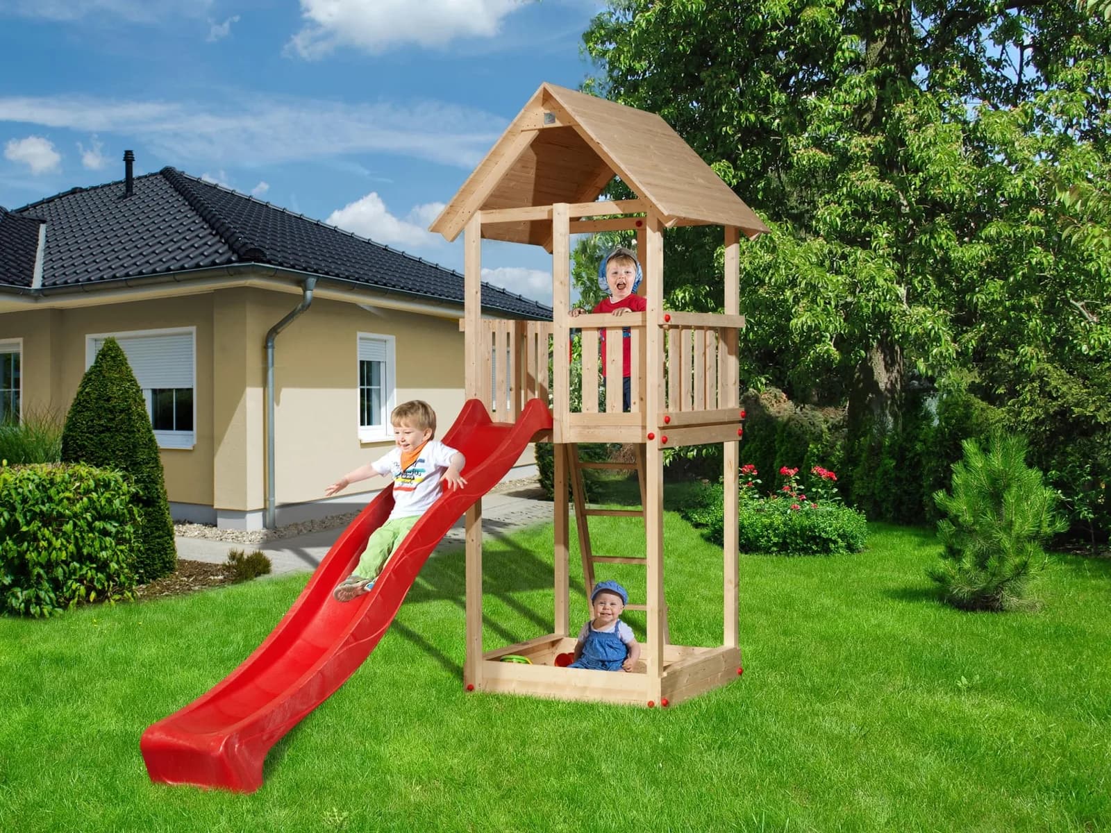 WEKA Tabaluga Drachenturm mit Satteldach, beige