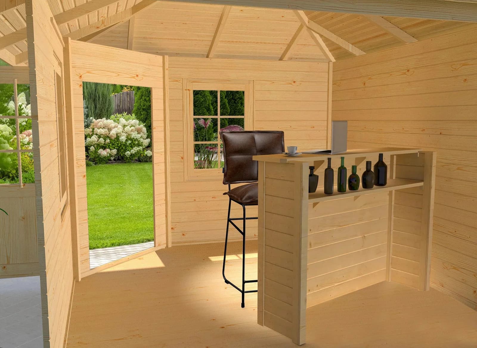 WEKA Tresentisch Bausatz für Gartenhäuser 153x115x39 cm Natur Fichte