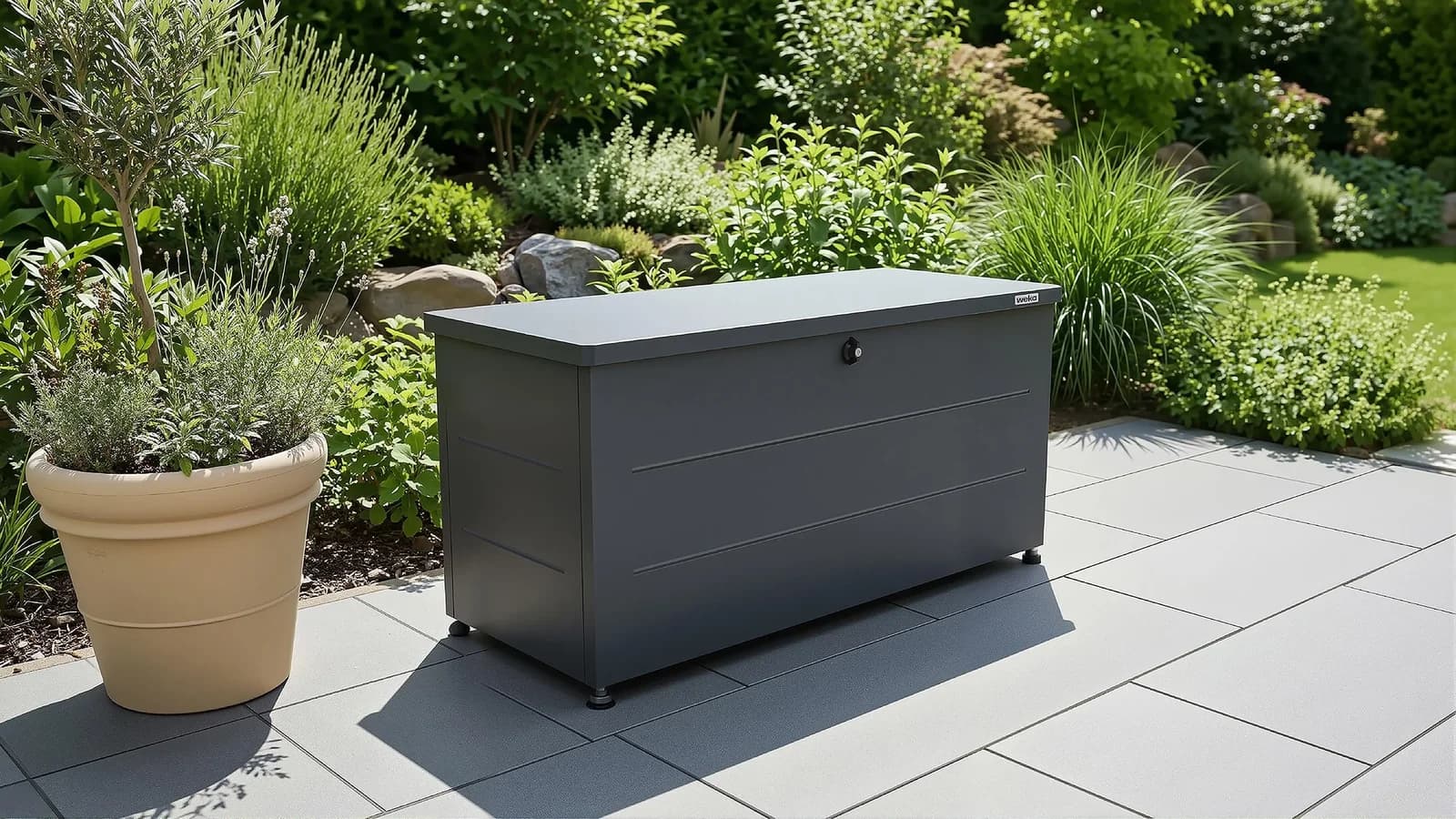 Auflagenbox WEKA Gary Anthrazit Metall
