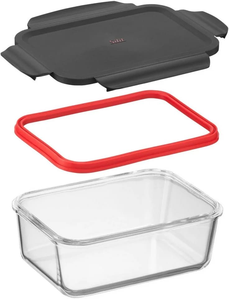 Vorratsdose Silit Storio rot schwarz transparent mit Aromadeckel - Bild 4