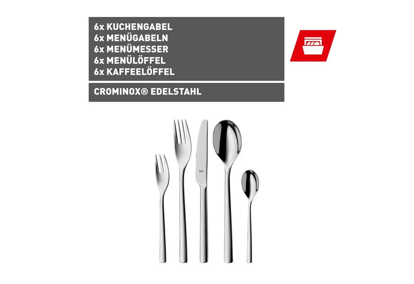 Silit Besteck-Set Trend 30-teilig Crominox Edelstahl 18/10 - Bild 4