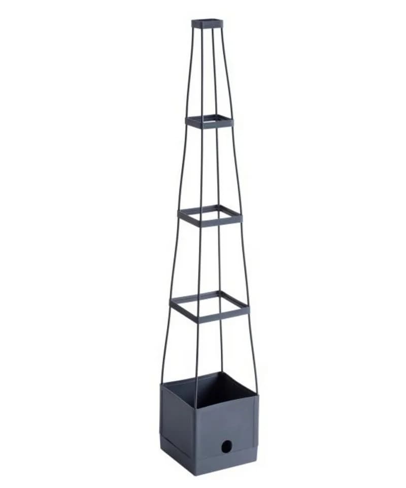 Meister Werkzeuge Pflanzturm 150cm mit Rankhilfe & Wassertank Schwarz - Bild 2