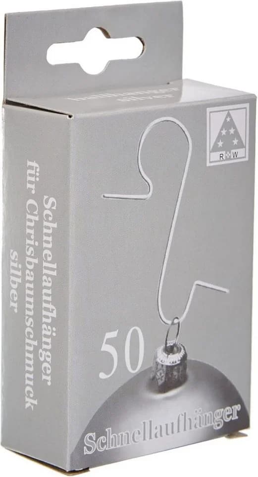 RIFFELMACHER & WEINBERGER Weihnachtsbaumkugel Kugel-Aufhänger 50 Stück Silber - Bild 2