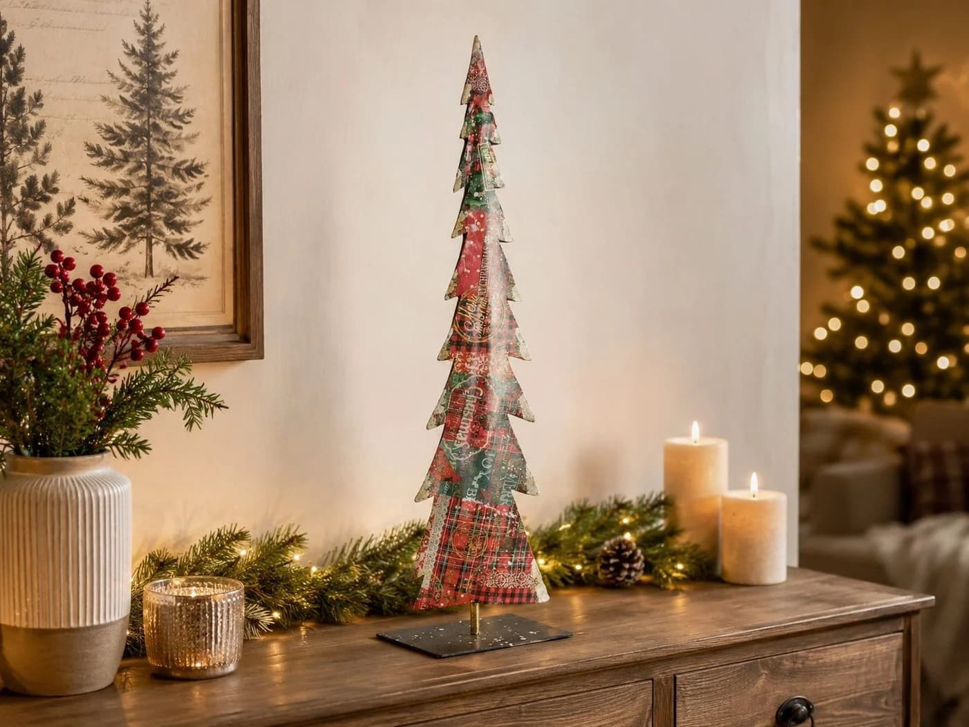 RIFFELMACHER & WEINBERGER Christbaumschmuck Metall Weihnachtsbaum Rot Grün - Bild 5
