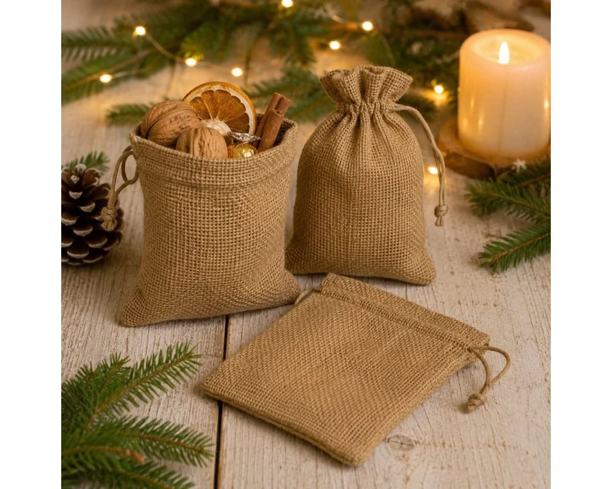 RIFFELMACHER & WEINBERGER Jutesack natur 10x15 cm mit Kordelzug - Bild 2