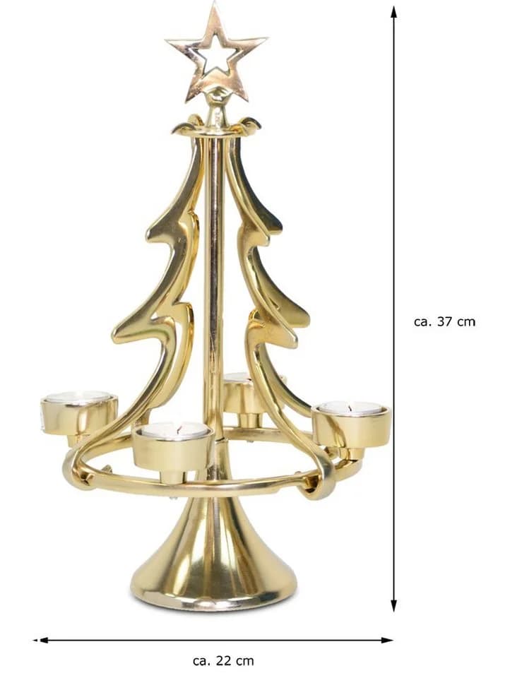 RIFFELMACHER & WEINBERGER Kerzenhalter Weihnachtsbaum Silber oder Gold