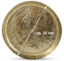 RIFFELMACHER & WEINBERGER Dekoteller Strahlendesign Silber/Gold Metallteller Bild 1