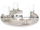 RIFFELMACHER Adventskranz Kranzschale Ø 41 cm Metall Silber Bild 1