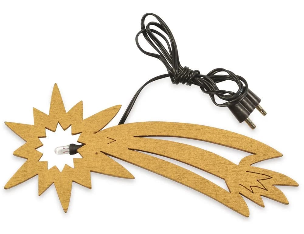 RIFFELMACHER & WEINBERGER LED Komet aus Holz 12cm Gold Weihnachtskrippe - Bild 2