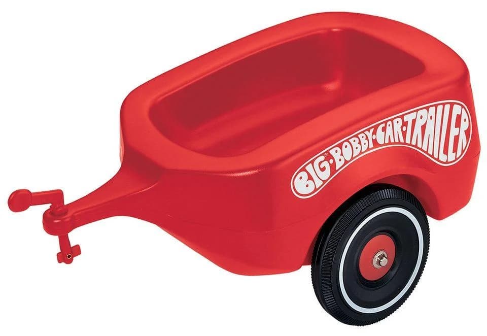 BIG Bobby-Car-Trailer - Robuster Kinderfahrzeug-Anhänger in Rot