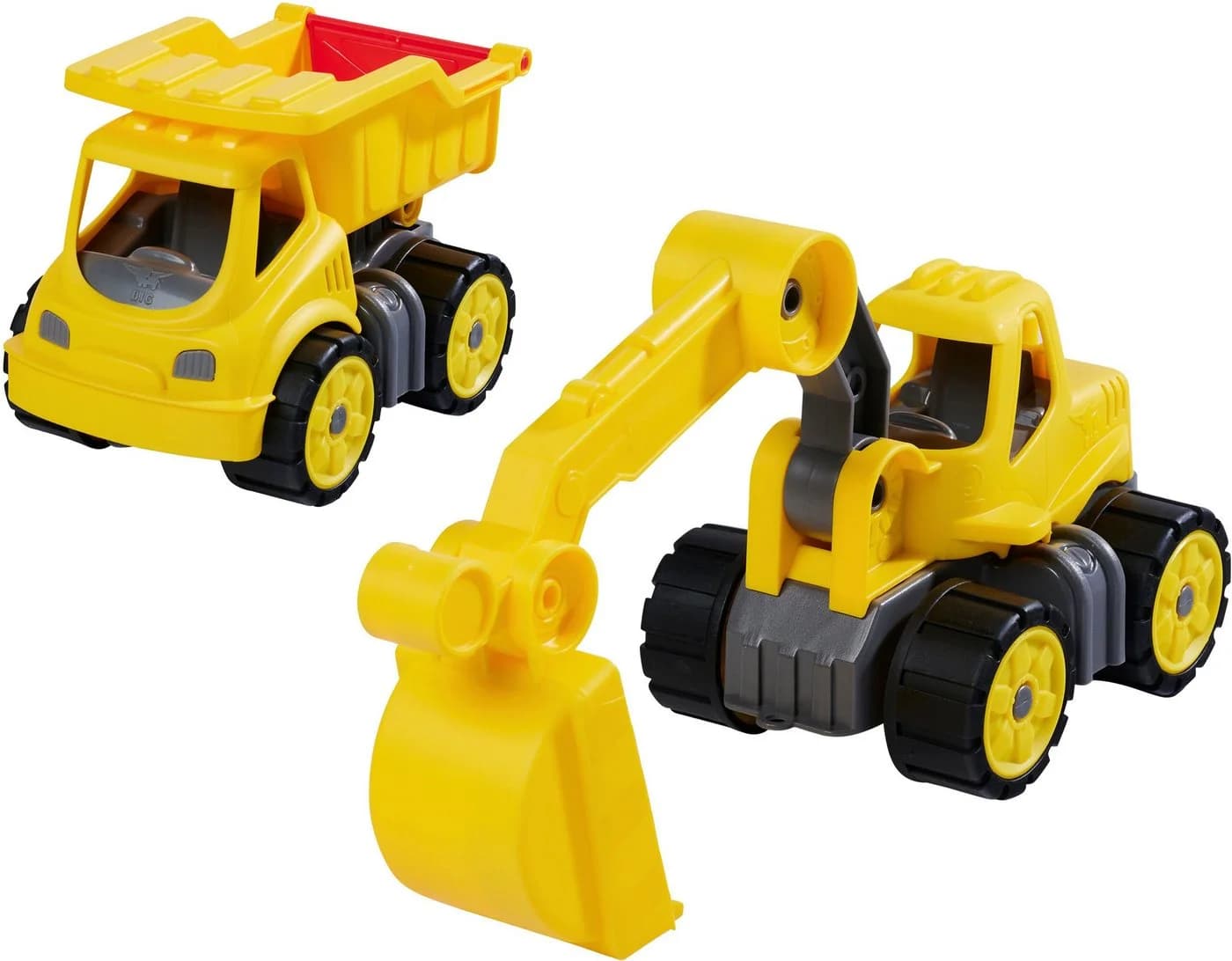 BIG Power-Worker Mini Set Kipper & Bagger Sandspielzeug Gelb Made in Germany - Bild 2