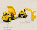 BIG Power-Worker Mini Set Kipper & Bagger Sandspielzeug Gelb Made in Germany Bild 5