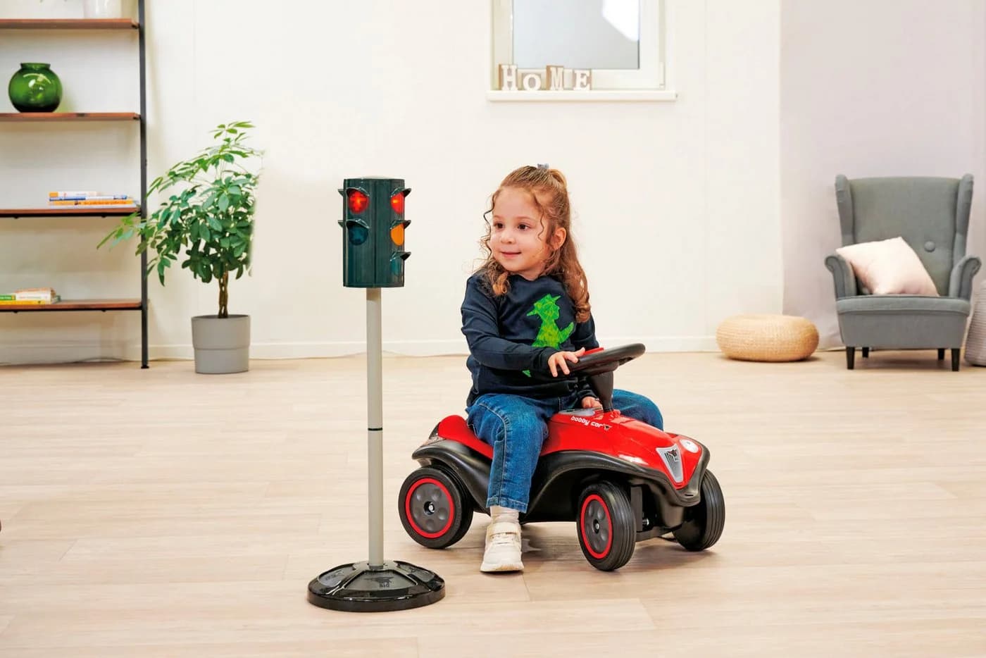 BIG Verkehrsampel Ampelmann Indoor Outdoor Spielzeug mit LED - Bild 5