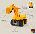 BIG Power Worker Maxi Digger Aufsitz-Bagger Gelb Bild 4