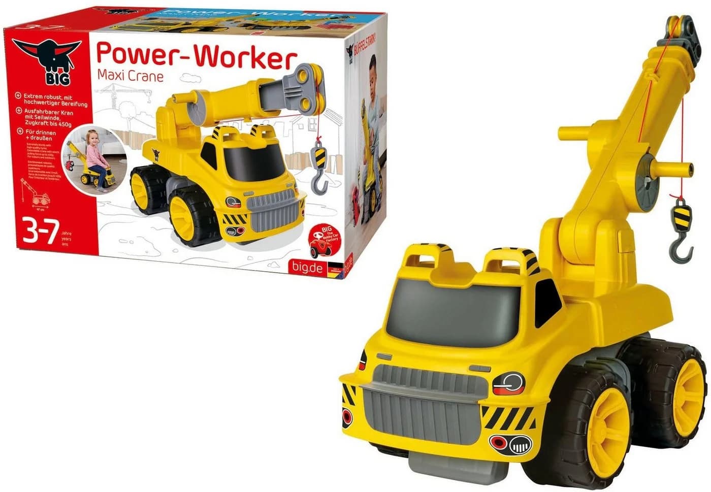 BIG Power-Worker Maxi-Kran Aufsitz-Kran Gelb