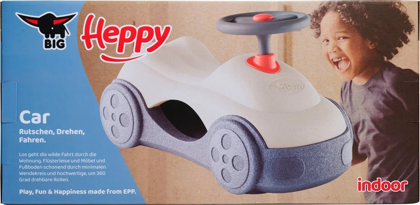 BIG Rutscherauto Heppy Car Kübelrutscher Grau - Bild 5