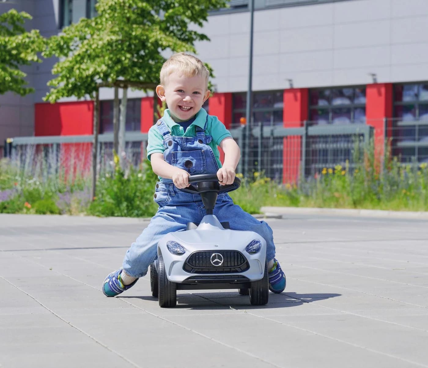 BIG Rutscherauto Mercedes-AMG GT Silber Kinderrutscher