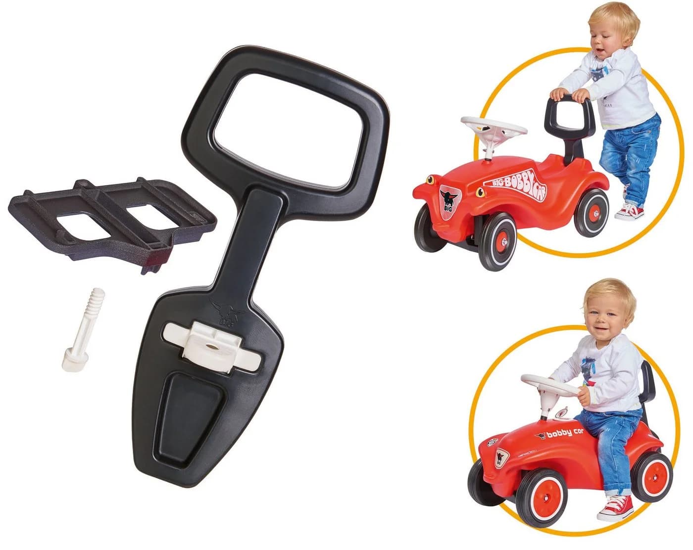 BIG Bobby Car Walker 2in1 Lauflernhilfe Schwarz Made in Germany - Bild 2