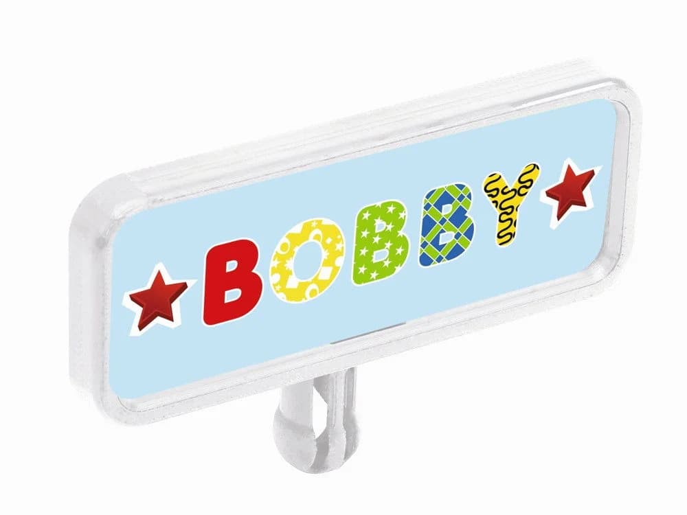 BIG Bobby-Car Nummernschild My-Own-Plate Weiß mit Sticker-Set