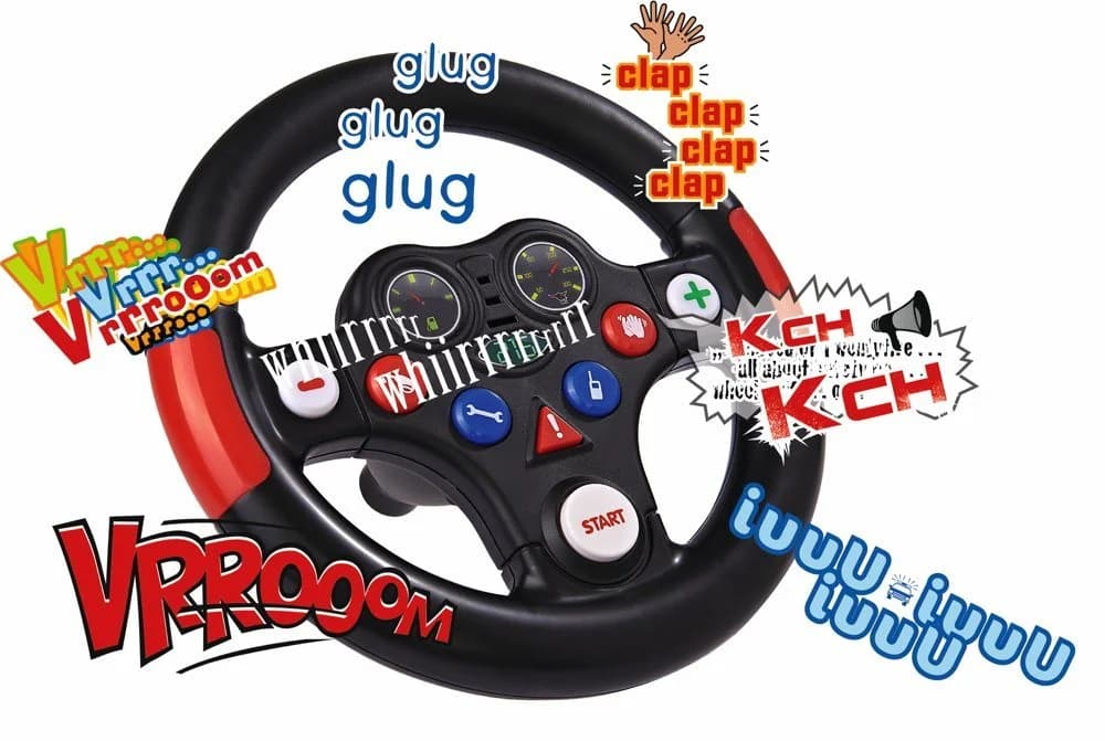 SIMBA BIG Bobby Car Racing Sound Lenkrad mit 8 Geräuschen