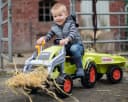 BIG Claas Celtis Loader Trettraktor mit Trailer Grün/Schwarz/Grau Bild 1