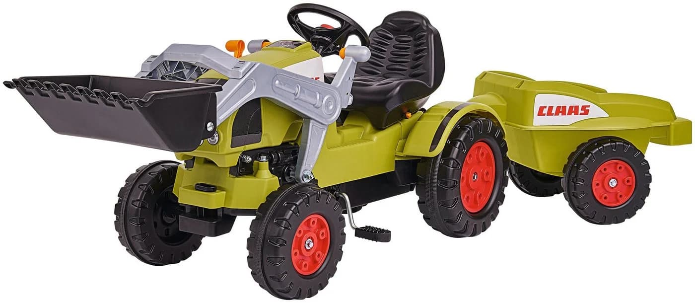 BIG Claas Celtis Loader Trettraktor mit Trailer Grün/Schwarz/Grau - Bild 2