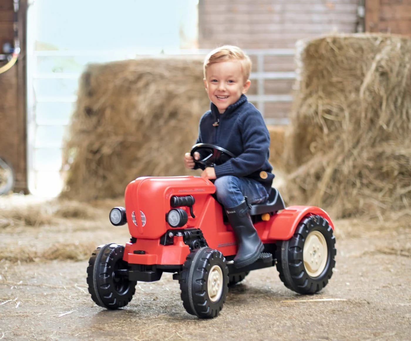 BIG Trettraktor Porsche Diesel-Junior Rot/Schwarz