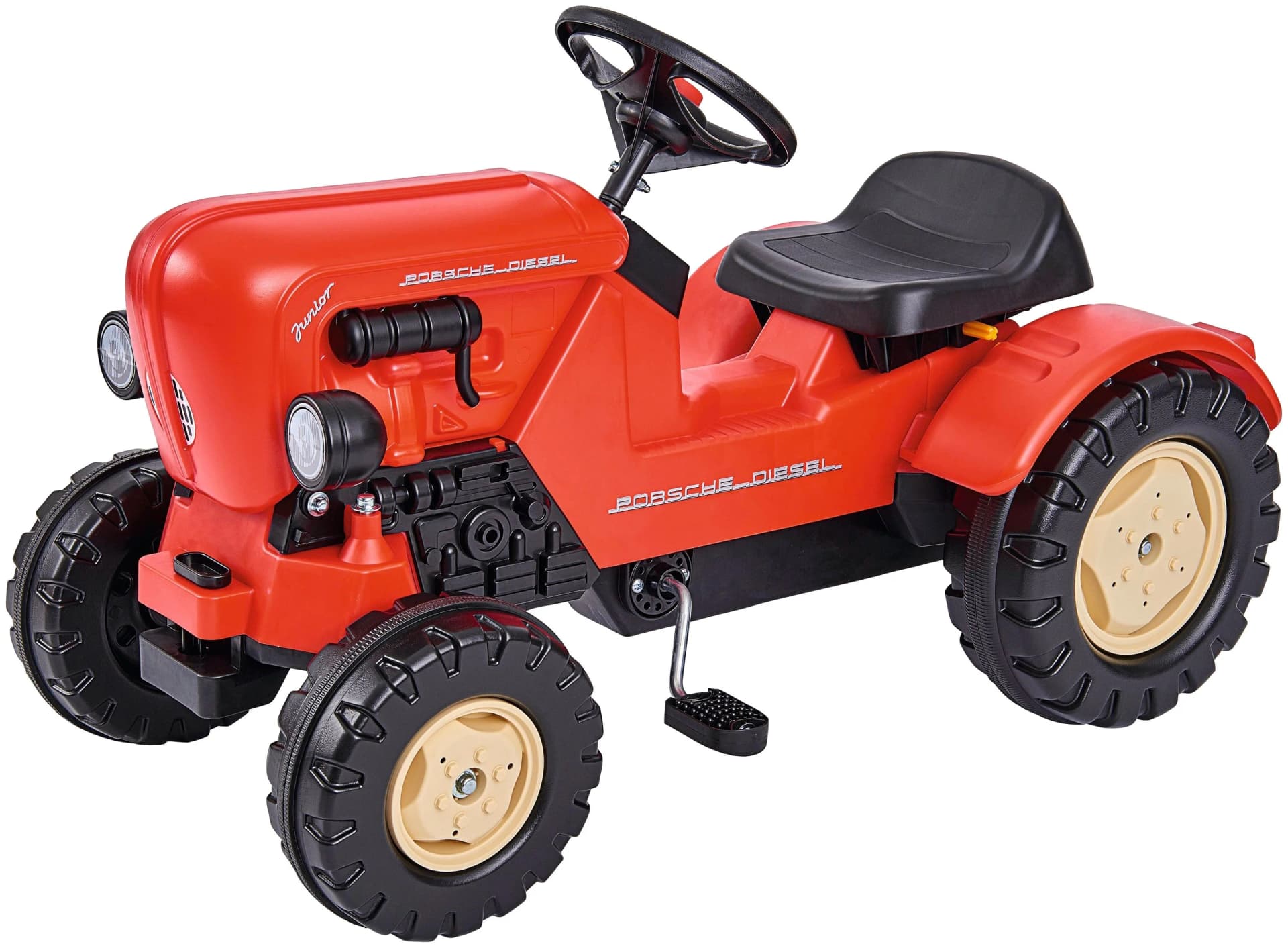 BIG Trettraktor Porsche Diesel-Junior Rot/Schwarz - Bild 5