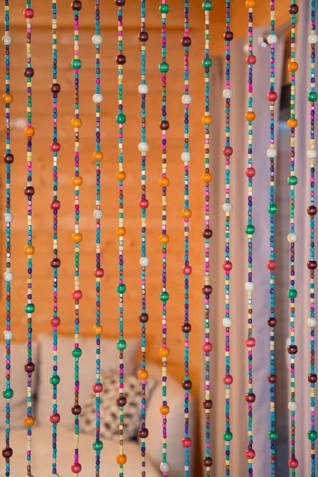 CONACORD Türvorhang Colorful XL Bunt Holzperlen