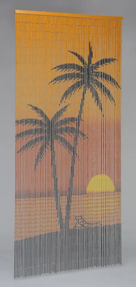 CONACORD Bambus Türvorhang Beach Strandmotiv Braun - Bild 2