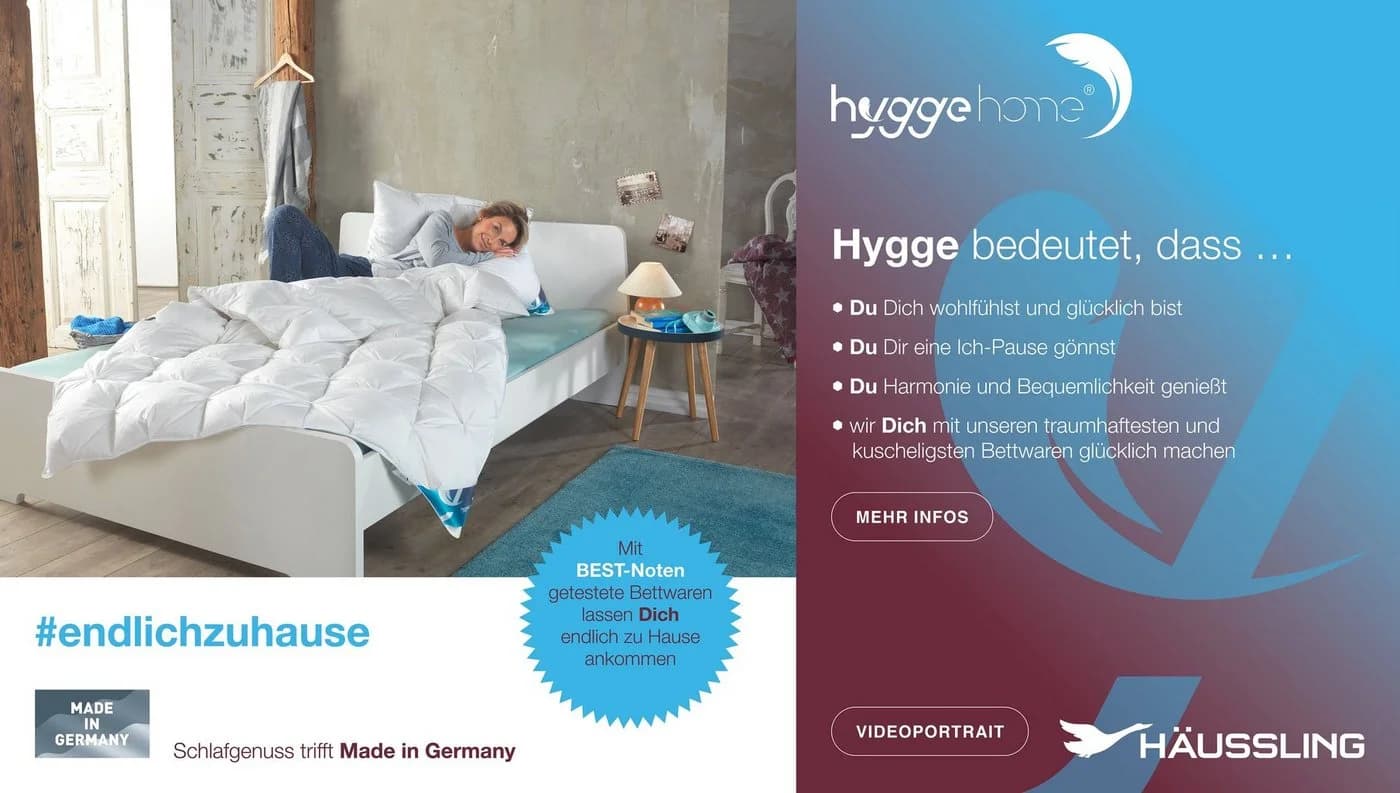 HAEUSSLING Daunenkissen Hygge Home 3-Kammer Weiß Baumwolle - Bild 3