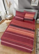 Dormisette Wendebettwäsche Biber Red Stripes 2-teilig Bild 1
