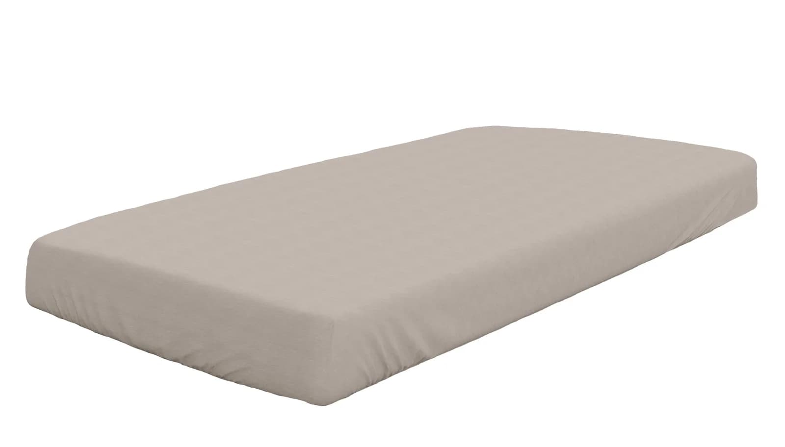Spannbetttuch Biber Sandgrau 100% Baumwolle