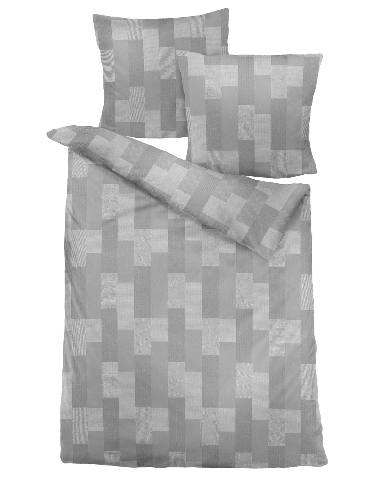 Dormisette Bettwäsche SARINA Satin Silber 135x200 cm mit Kissenbezug