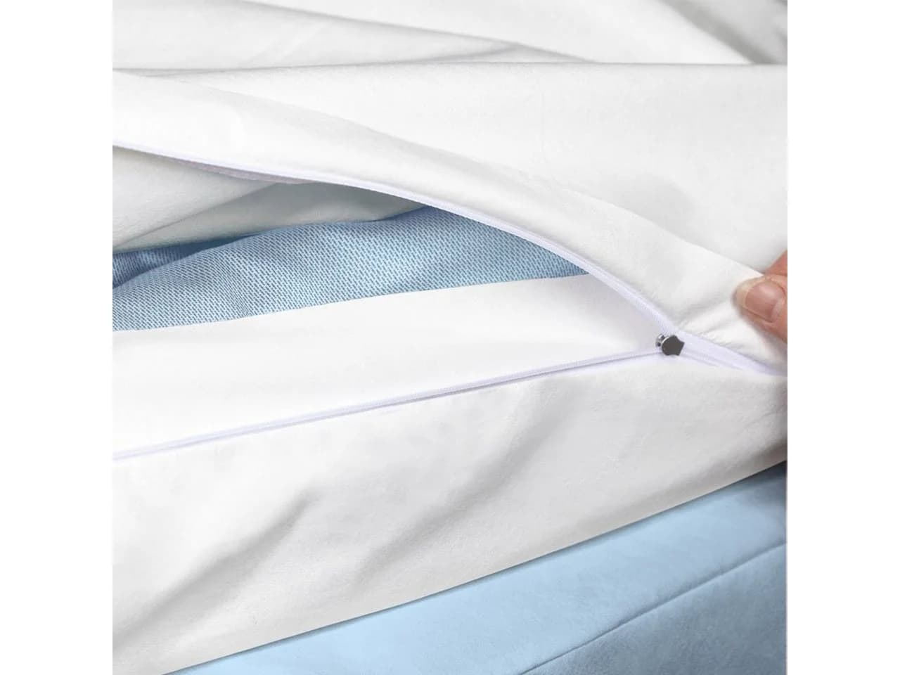 Softsan Encasing Protect Plus Milbenschutzbezug für Bettdecken Weiß Microfaser - Bild 3
