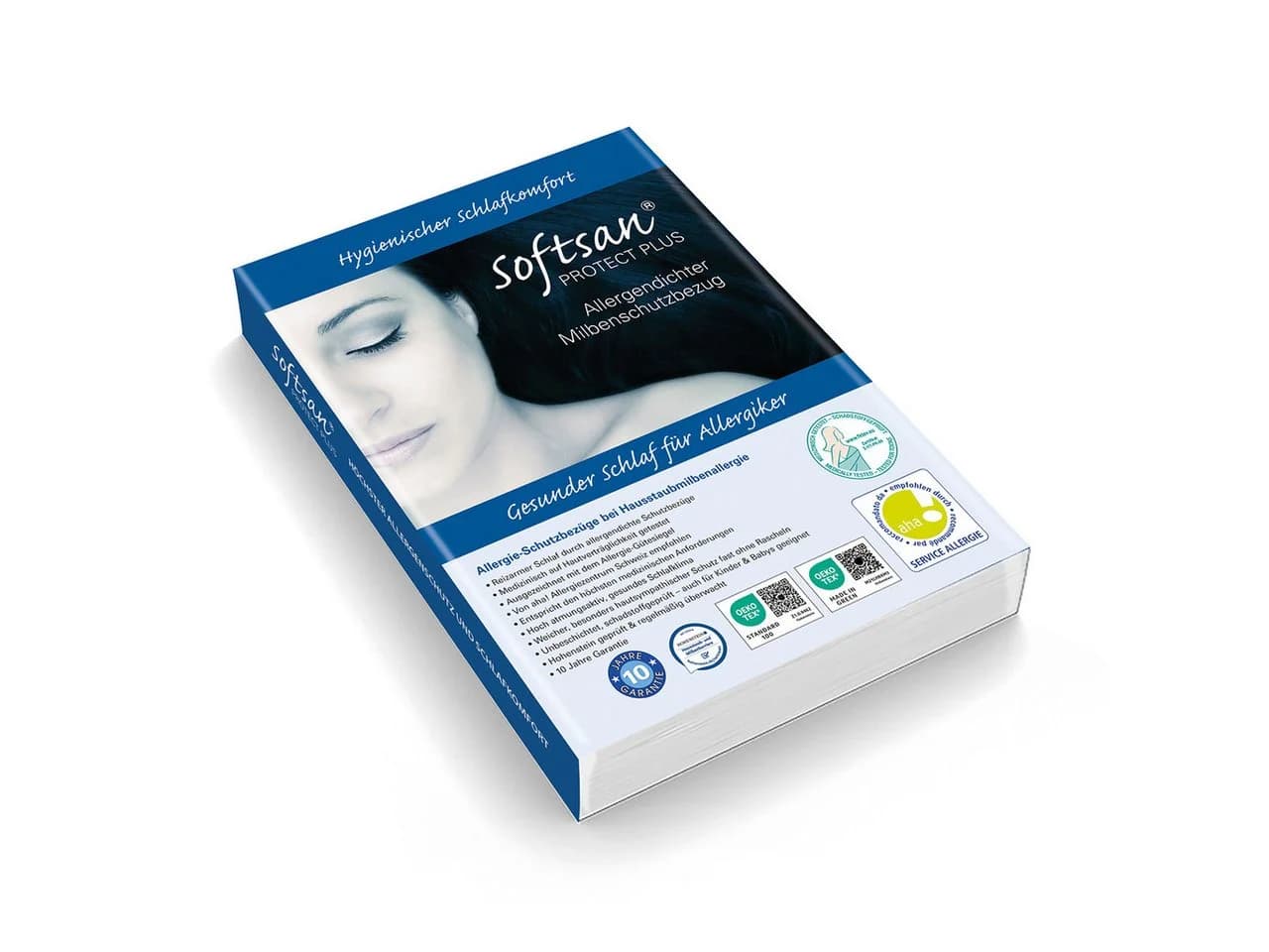 Softsan Encasing Protect Plus Milbenschutzbezug für Bettdecken Weiß Microfaser - Bild 4