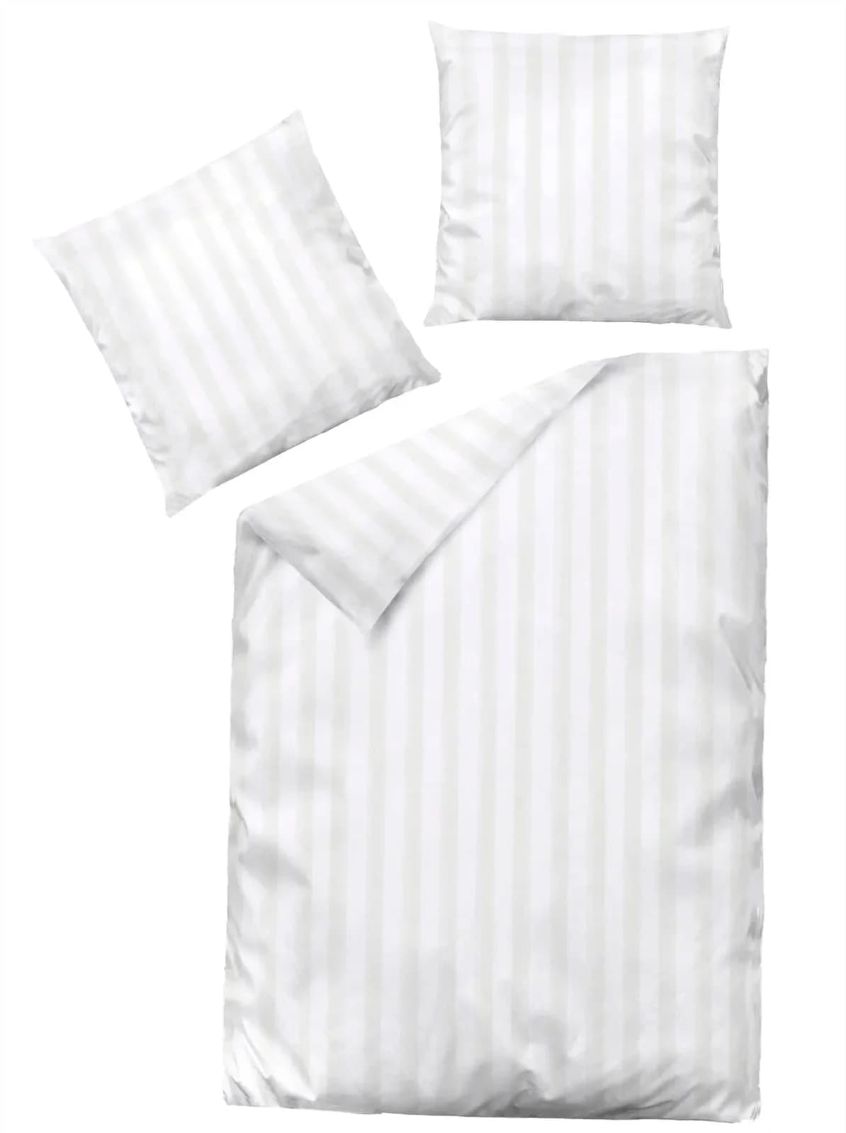 Bettwäsche DORMISETTE Gr. 2, weiß, 100% Baumwolle, Mako-Damast
