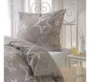 BETTWARENSHOP Bettwäsche Sterne taupe Biber 2-teilig Bild 1
