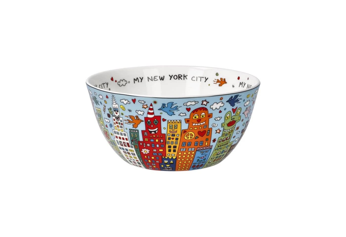 Bunte Dekoschale aus Porzellan und Fine Bone China