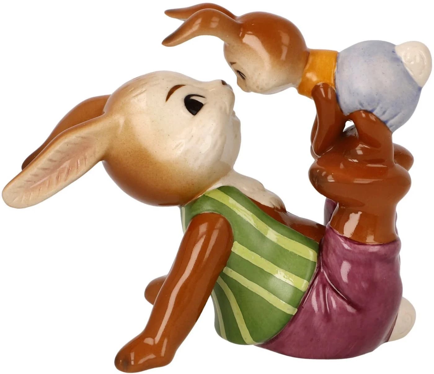 Goebel Osterhase Frechdachs Sammelfigur Hasenvater mit Hasenkind - Bild 3